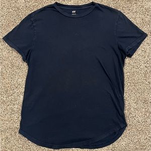 Navy Blue H&M Long Fit Tshirt